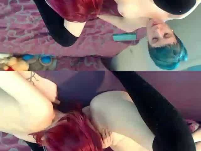 Passion HD Blonde teens play with toys and have threesome