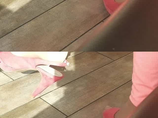Shoeplay with High Heels in a Bar