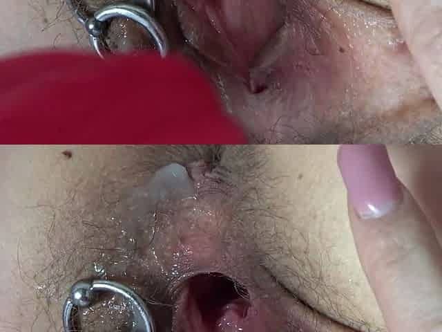 Big boobed babe masturbating