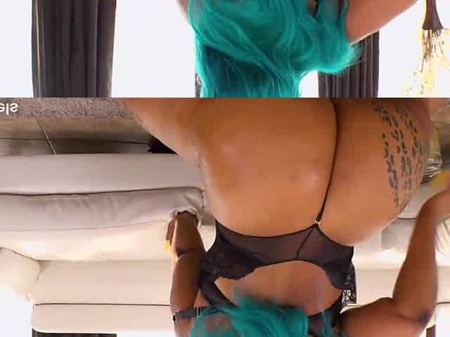 Curvy Black Anna Sky Masturbates Using a Multiformity of Toys JM1069