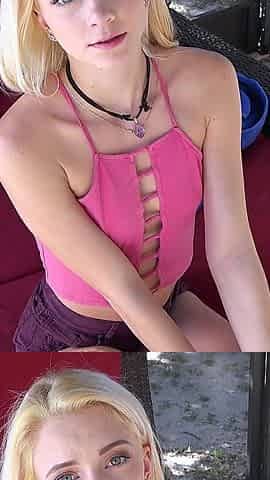 Propertysex Homeowner Finds Hot Petite Blonde Waiting in Backyard