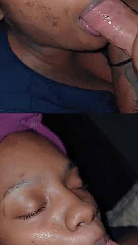 Sucking my penis until this babe catches my nut on her face ???? miss u baby ????