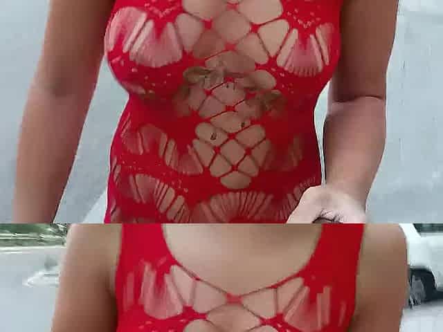 I flash my melons and vagina in the center of Madrid