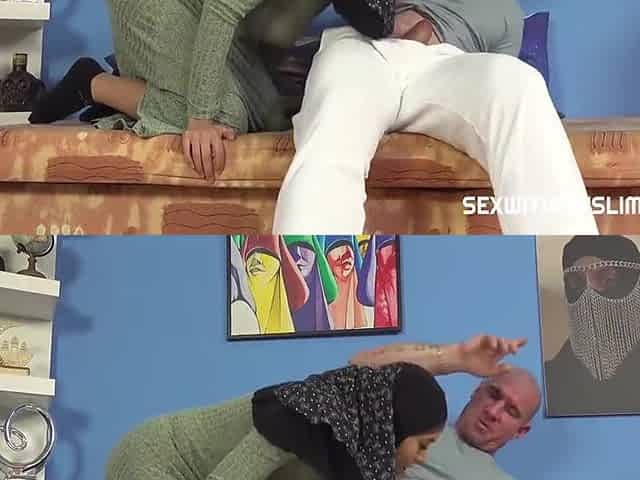 Sexy Babe In Hijab Sucked Hard Cock Instead Of Her Duties With Max Born