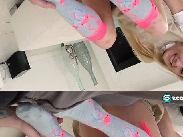 Teen Natalie Knight Gets a Foot Worshipping and a Facial
