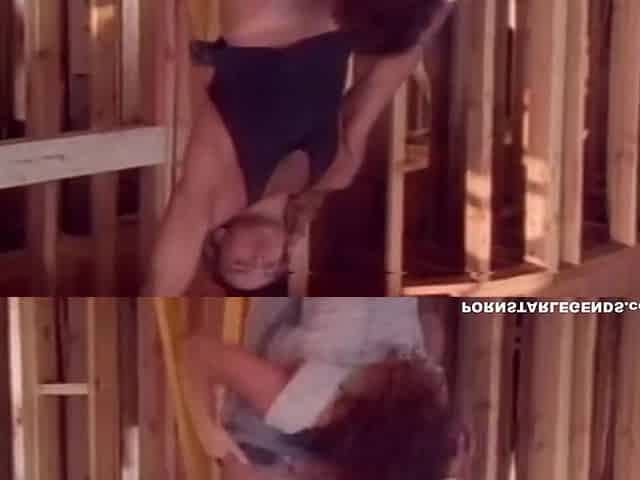 Pornstar Legend Ashlyn Gere Has A Quick Threeway With two Construction Males