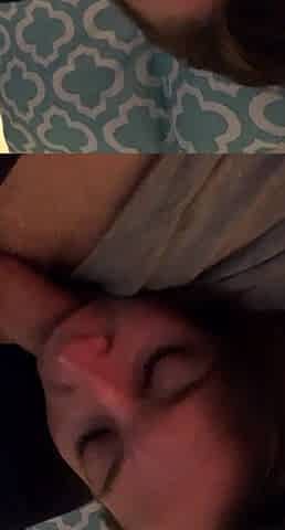Mature brunette amateur giving a great POV blowjob