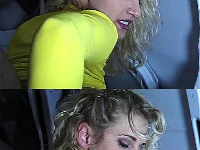 Sexy Slut Gives A Big Cock A Blowjob In The Car