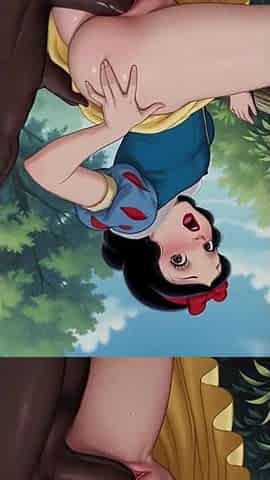 Snow White lewd cutie banged BBC - AI GENERATED