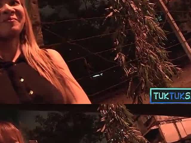 Large melons Thai angel taken for a ride in a Tuk Tuk in advance of hardcore amateur sex
