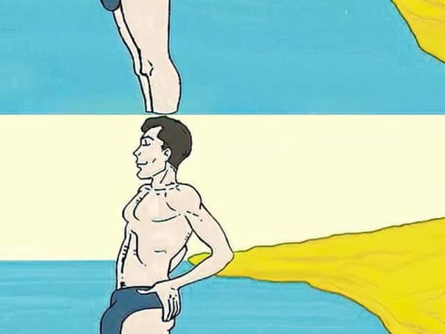 Dream slutty granny on the beach! Porn toon