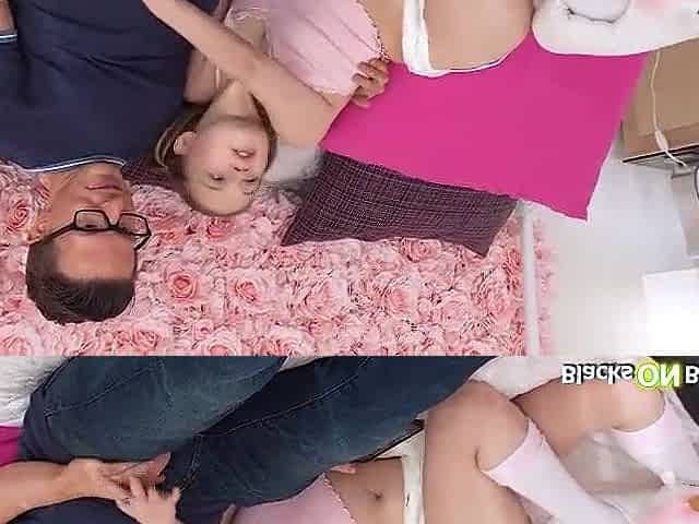Cuck watching his spoiled girlfriend drilled by 2 ebony studs