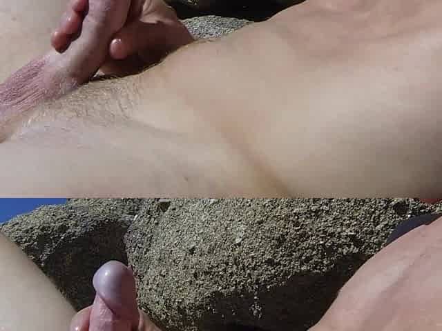 Stroking and cumming whilst exposed sunbathing in public