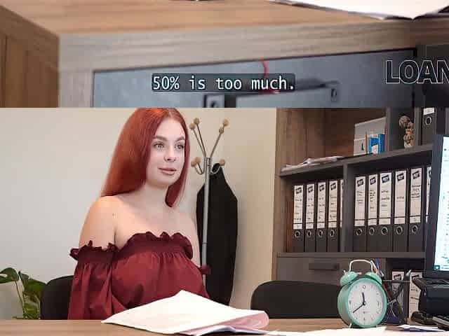 Sexy Redhead Is Ready To Show Her Big Tits And Give Her Pussy For A Loan 17 Min