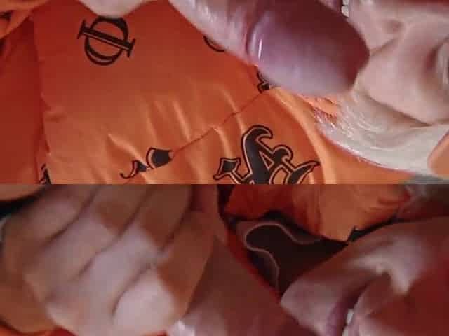 Tugjob with cum on her face and throat