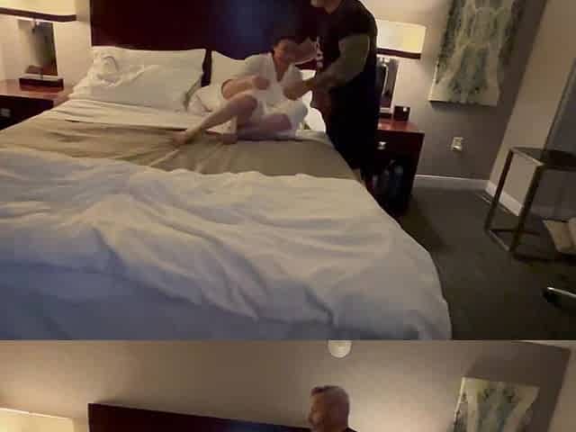 2 of 2 Whore Moan Swallows Piss and Cum After the Marine Corps Ball