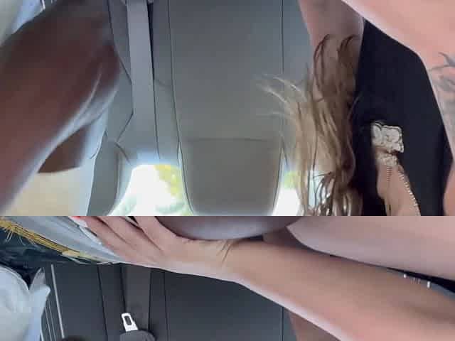 PAWG teen rides BBC in a car's backseat wearing sexy lingerie