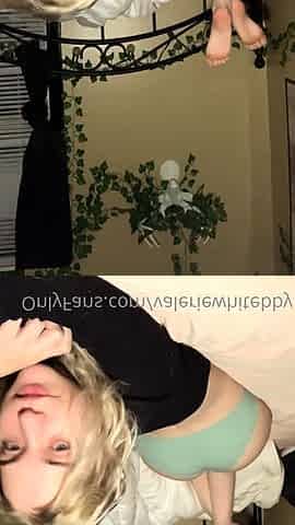 Amateur blonde teen fucks pussy and ass with toy