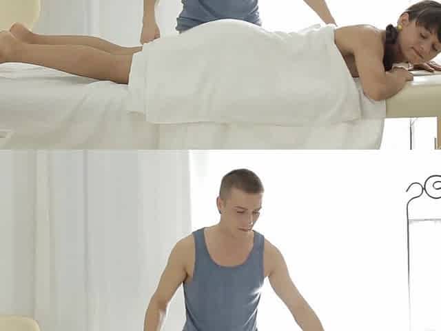 A young couple has a passionate sex after a relaxing massage