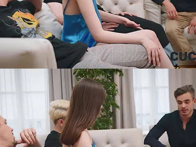 CUCK4K. Russian wife went wild in front of her cuckold spouse