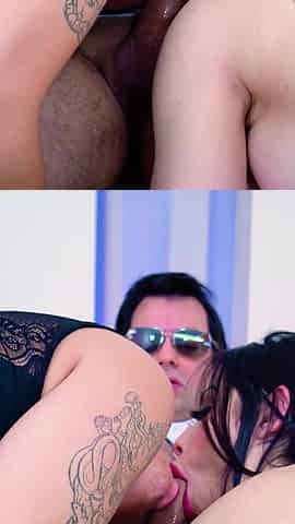 MFF Threesome: Two Hot Brunettes Taking It in the Ass
