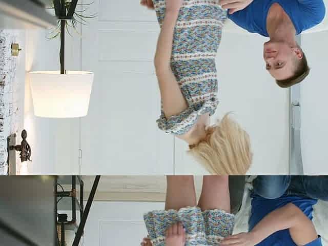 The blonde opens herself up for anal penetration