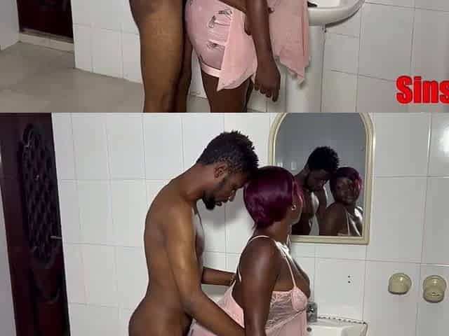 Boss bangs maid in the bath.