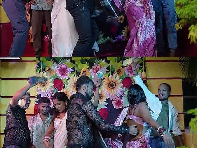 Desi Bihari Chapri Live Nude Dance Show with Hot Girl Sudipa & Alisha and All Thirki Boys(