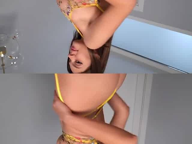 Amateur Garter Babe Craves Rough Anal Pound on Dining Table