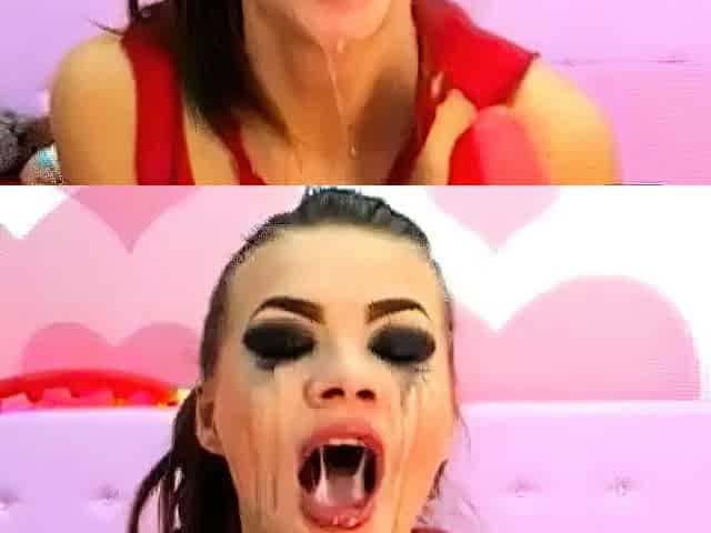 Crazy Deep Throat Webcam Girl Uses Sex Toys