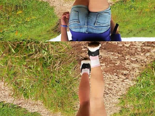 56 - Short Denim Shorts, You Won't Be Able to Take Your Eyes off Me While I'm Walking Outdoors!