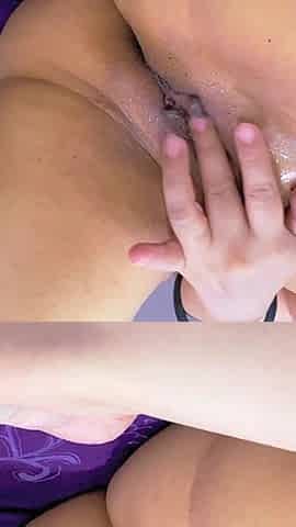 Horny MILF Moaning While Fingering Pussy Close up Until Cream Leaks