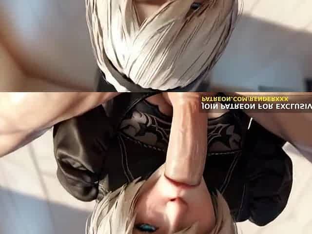 Nier Automata 2B - Oral-job Jock Ride