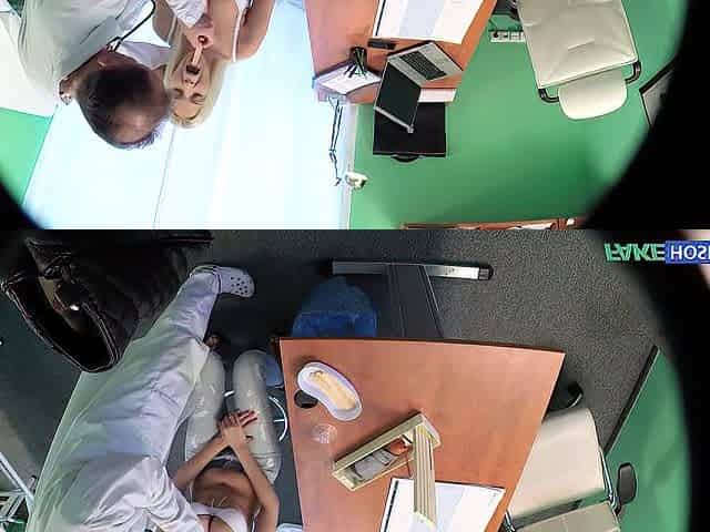 Breasty Blond Needs Assist in the Doctors Latrine - Fake Hospital