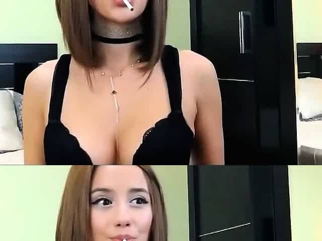 Sweet Bianca Smoking on Webcam in HD