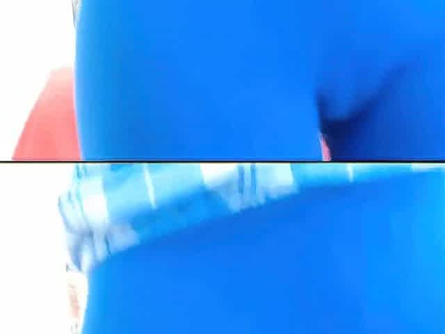 Blue Hijab Beauty from Turkey in Yoga Spandex