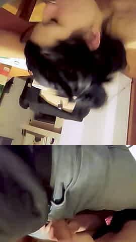 Real Homemade Slut Sucking Big Dick on Her Knees