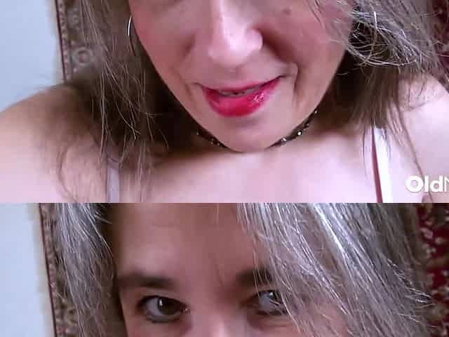 An Alluring Older American Woman In A Private Intimate Moment