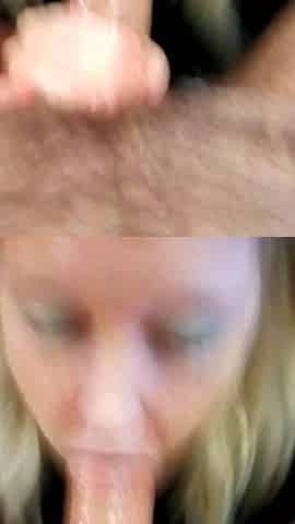 Mature blonde crackgranny throats cock