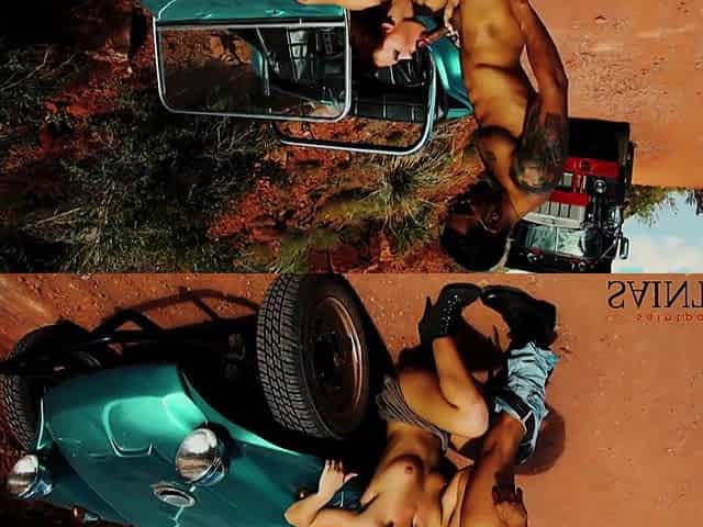 Jayme Janes Heats up the Desert with Sex and Cum Swallowing