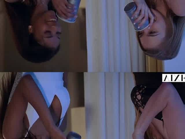 vixen kendra sunderland shares a giant knob with her ally