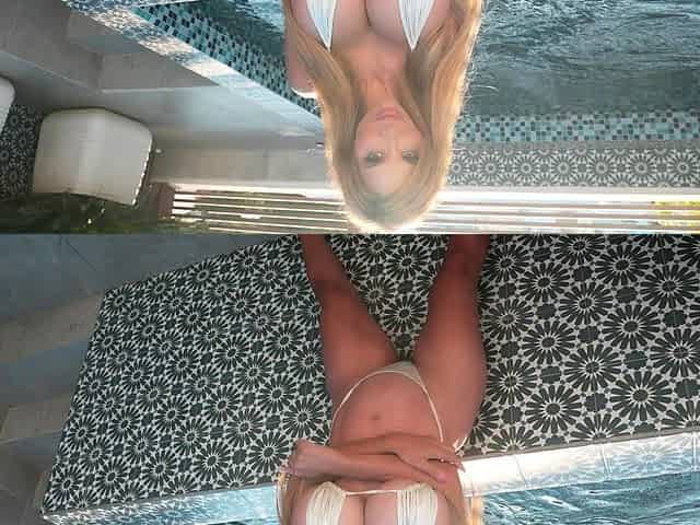 Blonde Natasha Marley with big boob