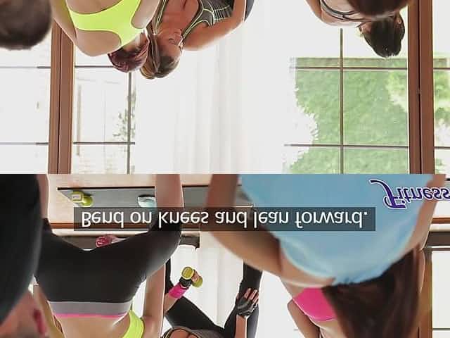 Fit Big-Titted Asian's Lesbian Workout Fitness Rooms