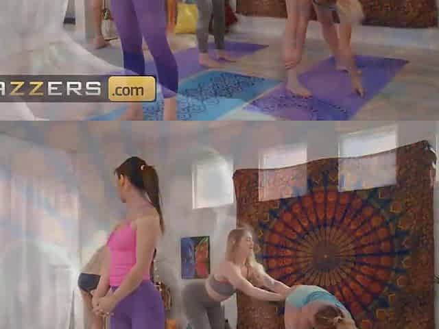 Brazzers - Hawt Yoga Instructor Brooklyn Gray FIlls Her Taut Twat & Booty With A Monster Weenie