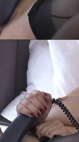 After Sex Talking by Phone Masturbate with Iron Toy