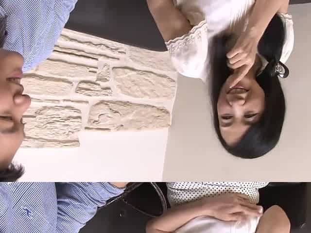 Older and lost Japanese lady helped by younger man into the shower