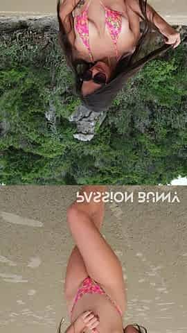 Sexy Mini Bikini Flashing on the Tropical Beach