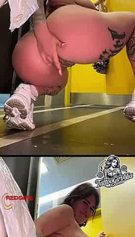 Tattoo girl alia creamy squirt