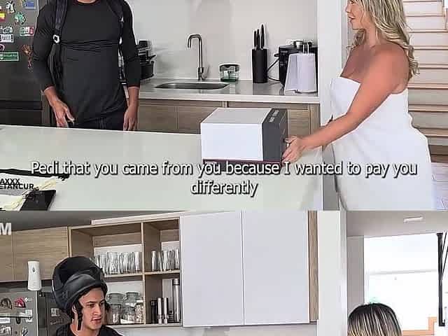 Tatiana Alvarez, Monique Fuentes And Max Sex - Colombian Blonde Pays A Delivery Guy With Sex