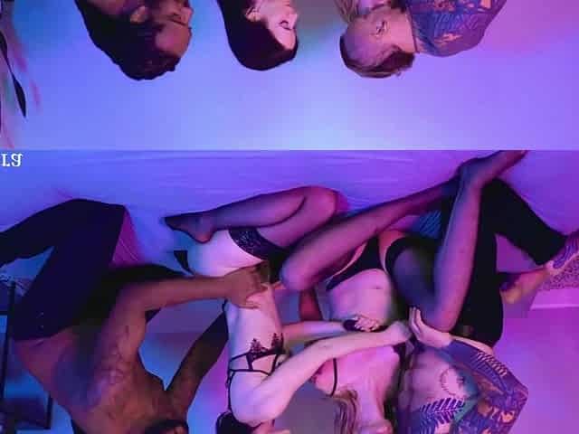 Horny Double Date Foursome Group Sex Orgy in Stockings with Peter Hooke & Sam Spade & Charlee Chaste